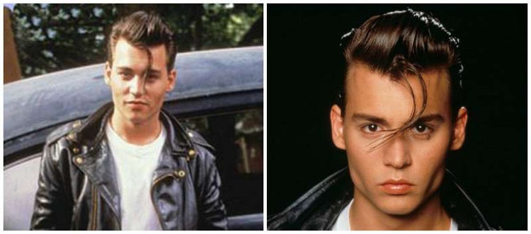 johnny depp frisyr grå baby 90 -talets pompadour