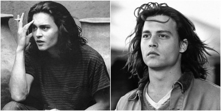 johnny depp blåsa frisyr långt hår öppet