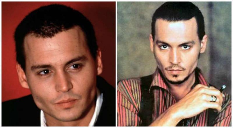 Johnny Depp frisyr kort hår buzzcut