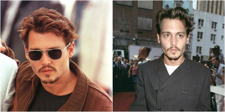 Johnny Depp frisyr 1998 medellång kort underskärning