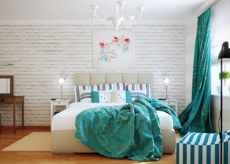 ungdomsrum-färg-design-turkos-vit-vägg-tegel-look