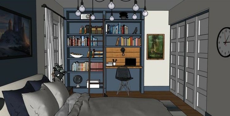 Projekt av rummet innan redesignen av designern Francis Dominguez