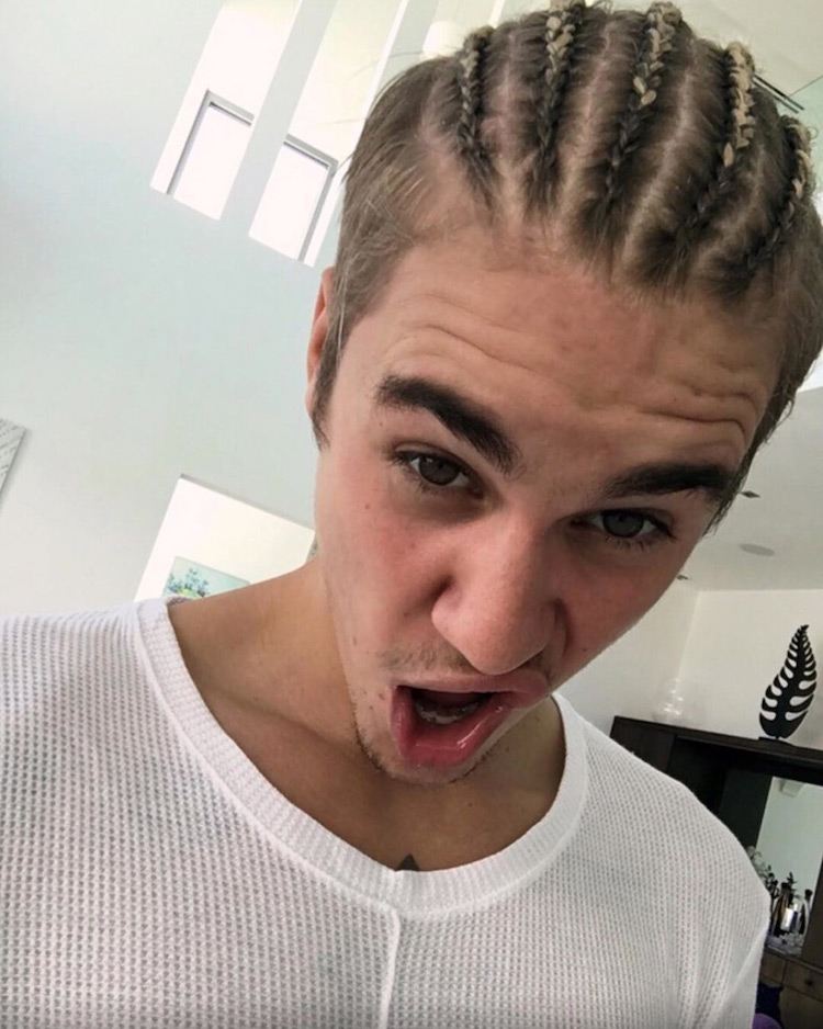 Justin Bieber frisyr januari 2016 flätor fläta frisyr