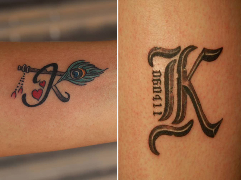 Σχέδια τατουάζ K Letter