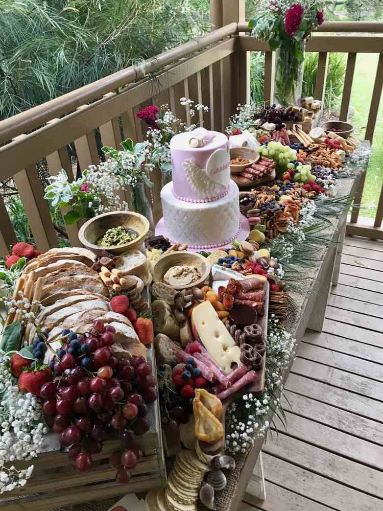 Kall buffé 20 personer baby shower trädgårdsfest bröllop