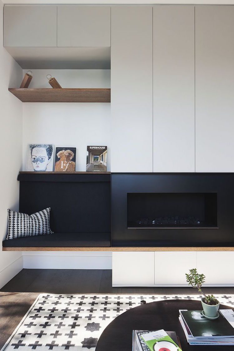 Eldstad utan skorsten -svart-vit-skandinavisk-minimalistisk