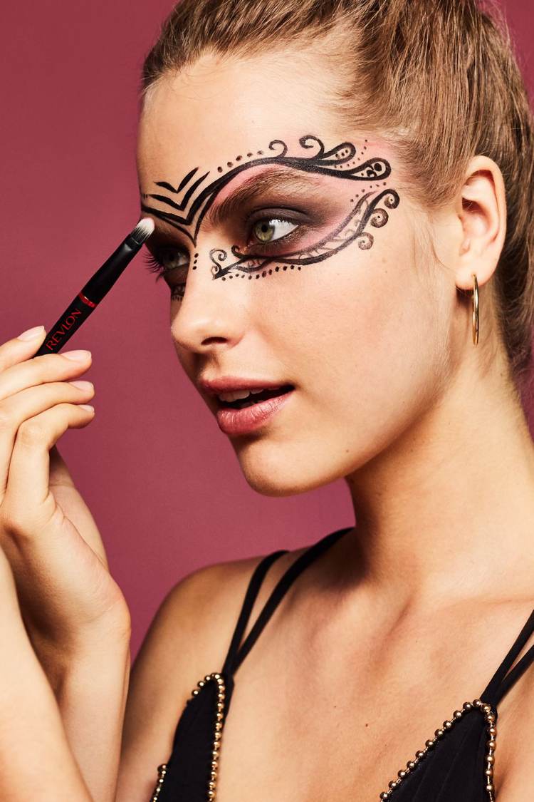 karneval mask make-up make-up spets effekt eyeliner instruktioner