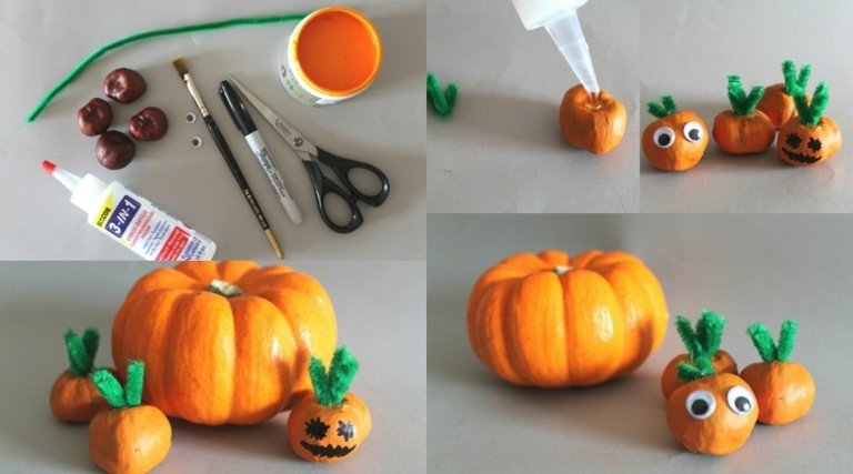 Gör Halloween dekoration själv DIY pumpa tinker