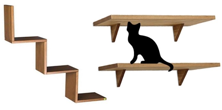 catwalk katter klättervägg trä idéer DIY