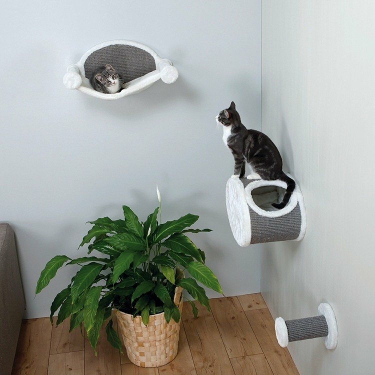 katter möbler trixie-vägg-klättring-roliga-husdjur-lekplats