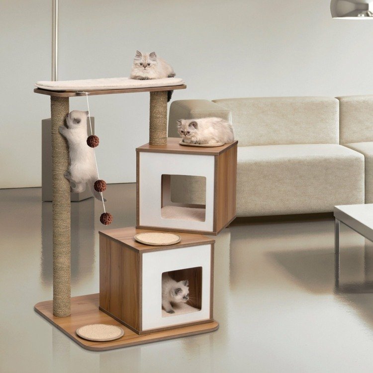 katt-möbler-moderna-skrapa efter-trä-sjögräs-skrapa stolpe