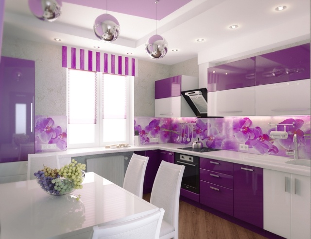 kök-vägg-design-glas-stänk-skydd-foto-orkidéer-lila-vit