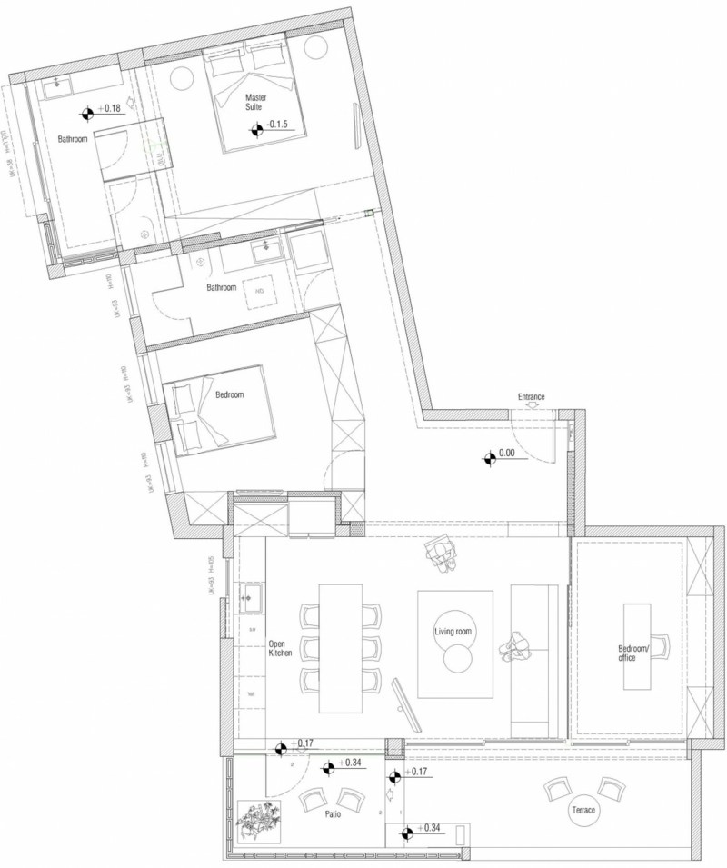 kök design lapptäcke kakel lägenhet planlösning rum