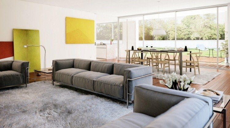 kaka-öppen-design-vardagsrum-matplats-soffa-stor-grå