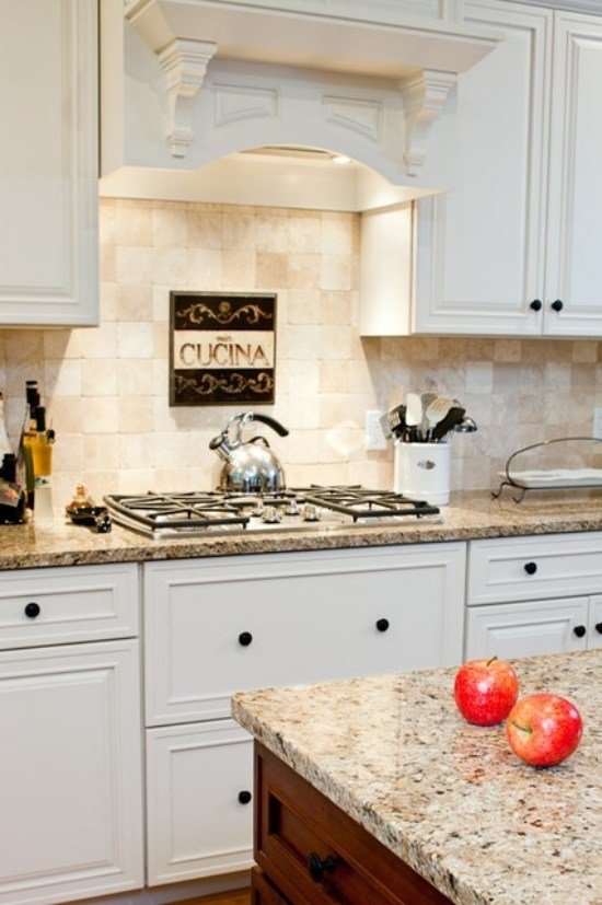 idéer till köksbänkskivor gjorda av dekorationer av äpplen i granit