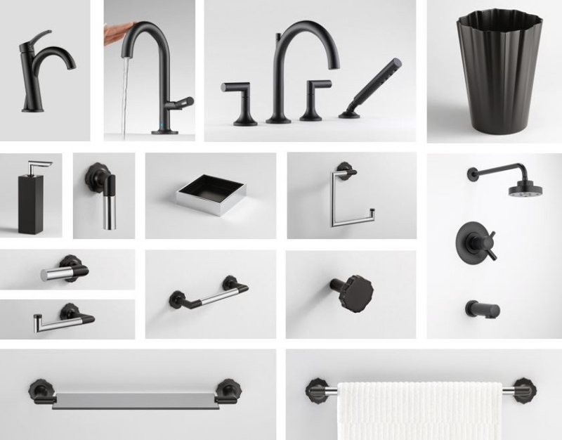köksblandare-badrumskranar-svart-samling-tillbehör-minimalistisk