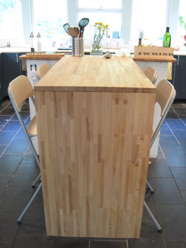 köksö från ikea möbler lagan bänkskiva massivt trä gör det själv diy projekt köksstolar köksredskap