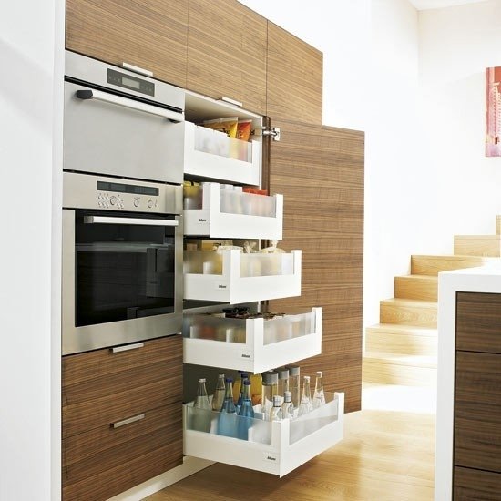 Rymdbesparande möbler-kök design