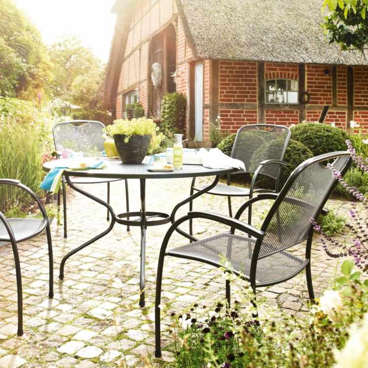 kettler-trädgårdsmöbler-set-black-metal-gitter-design