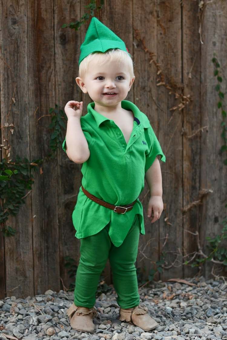 barn karneval kostym småbarn-peter-pan-grön-kläder-skjorta-hatt