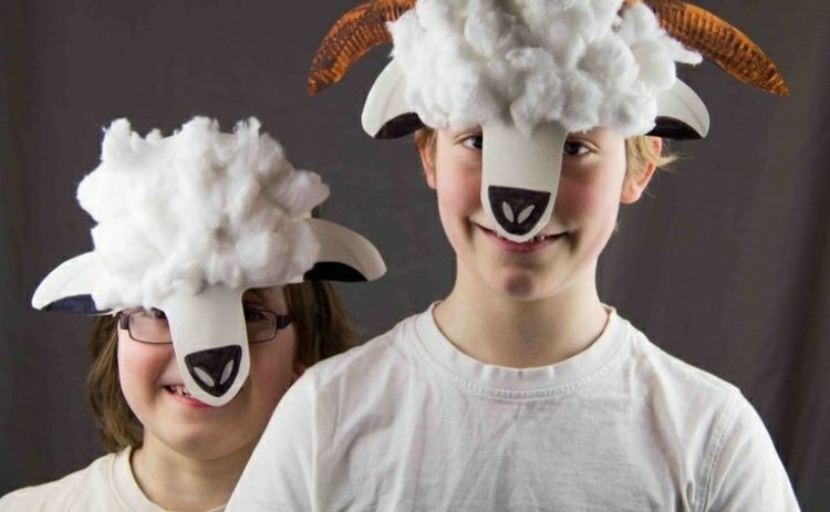 karneval-mask-barn-får-get-hantverk-idé-kostym-vadder-filt-penna
