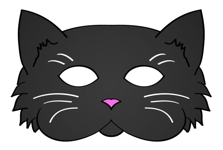 karneval-mask-barn-katt-kostym-svart-tryck-skärning