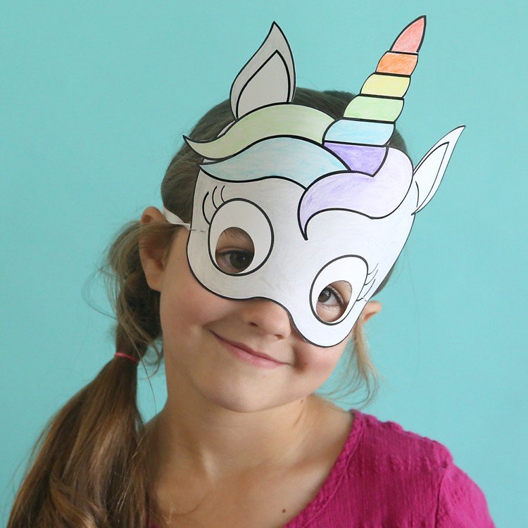 Unicorn mask gör dig själv instruktioner idéer