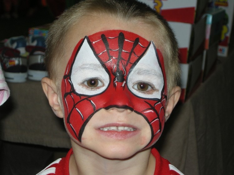 karneval make up pojkar idéer superhjälte spiderman