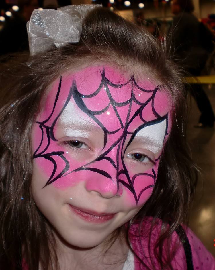 superhjälte smink tjej superhjälte spiderman rosa