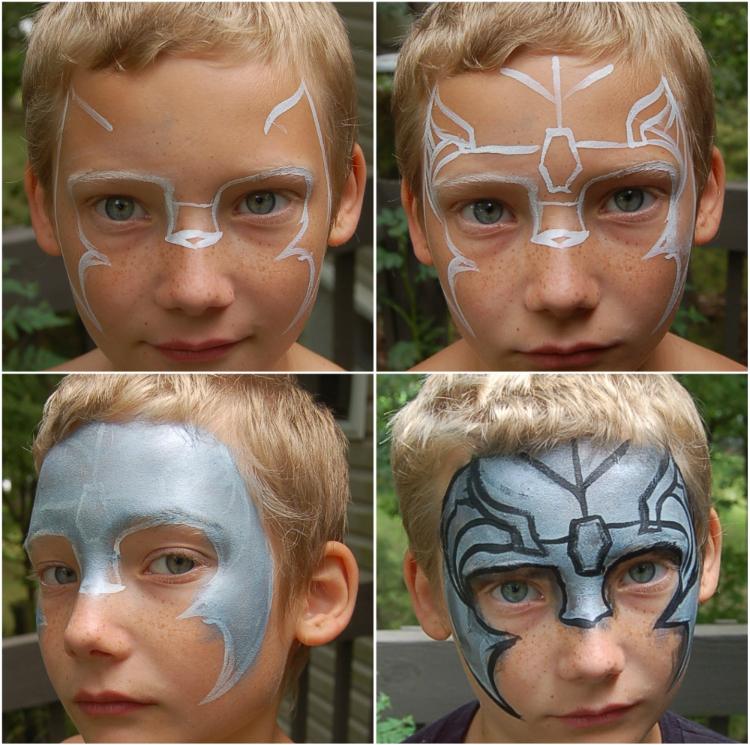 sminkinstruktioner karneval pojkar avengers thor