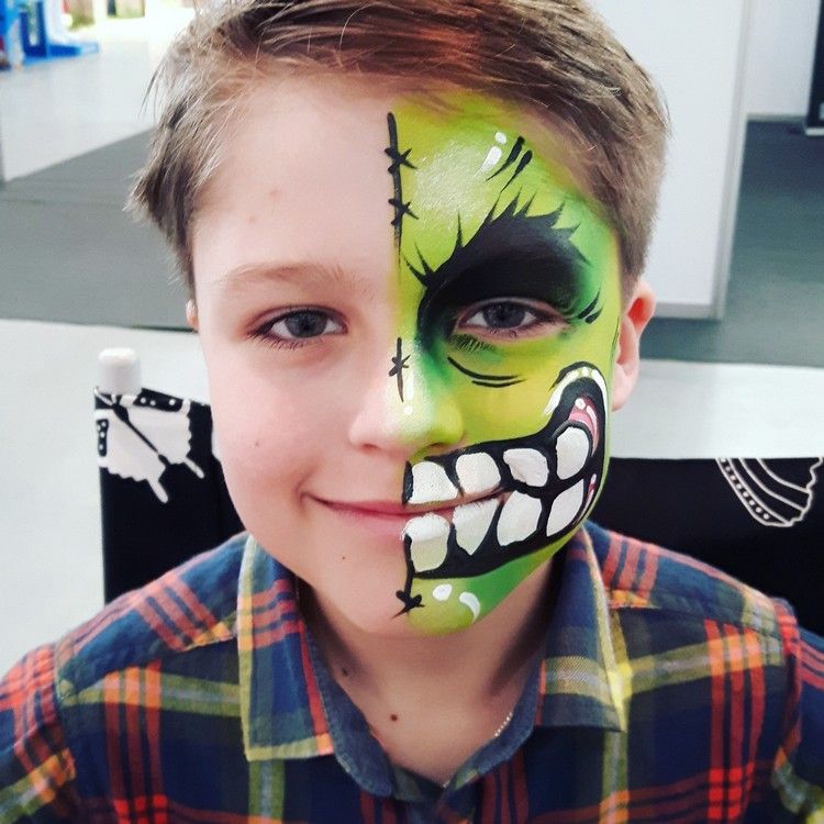 superhjälte smink karneval barn pojkar hulk