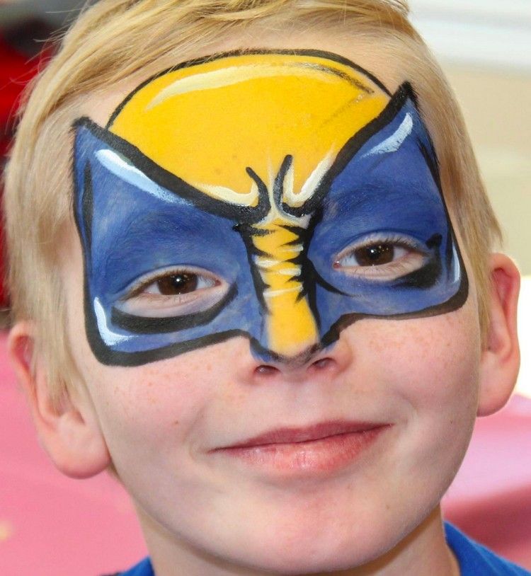 barn smink karneval superhjälte järv måla ansiktsmask
