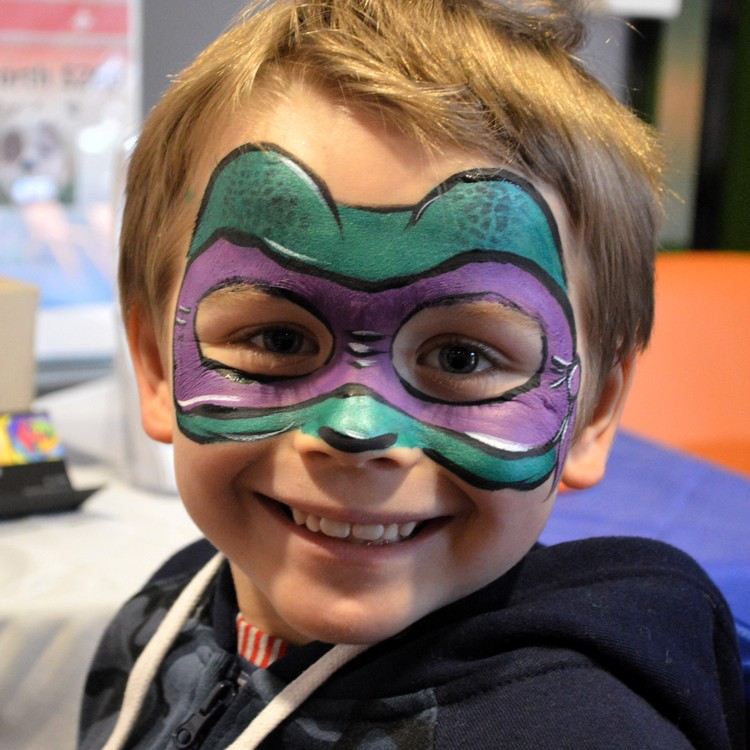 ninja turtles ansiktsmålning donatello