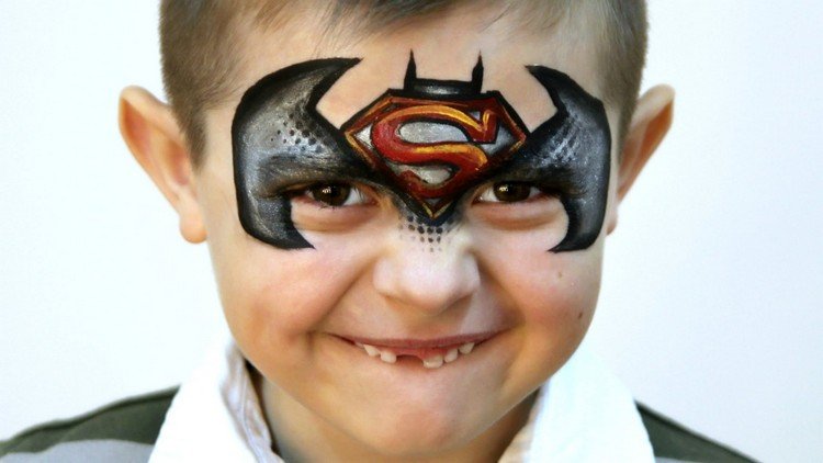 superman batman mask make up karneval