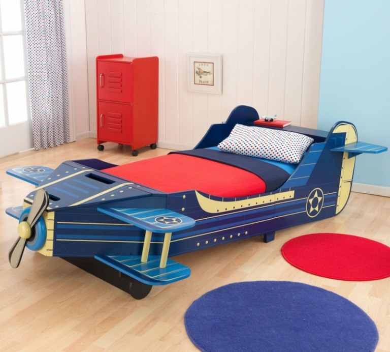 Crib baby room flygplan cirkulär matta design