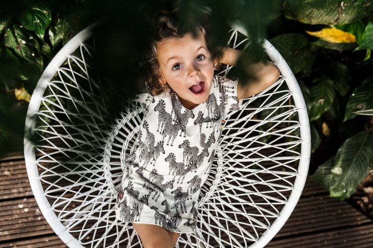 barnmode sommar 2018 klänning t-shirt zebra tryck