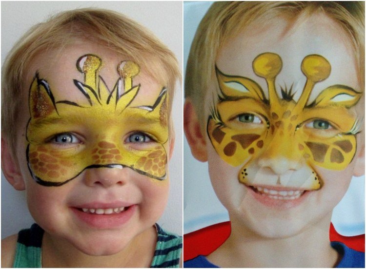 ansiktsmålning pojkar motiv giraff