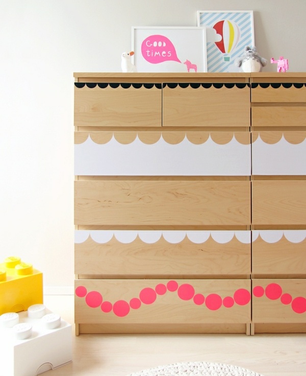 Spice up barns rum dekorera idéer Ikea byrå