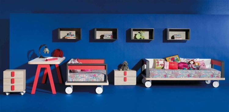 färgglada modulära flexibla barnkammarmöbler