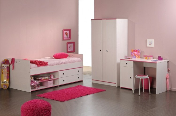 Barnrum tjej 2015 möbler set rosa färg
