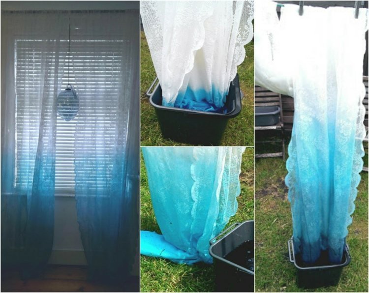 barnrum-design-gardiner-ombre-färger-blå-hinkar-textil-måla-lägg på