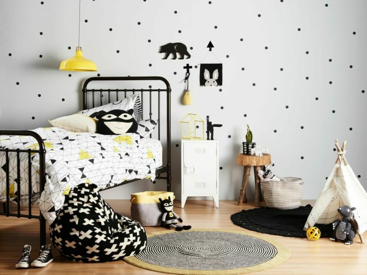 Nursery Scandinavian Style Monkey Deco Wallpaper
