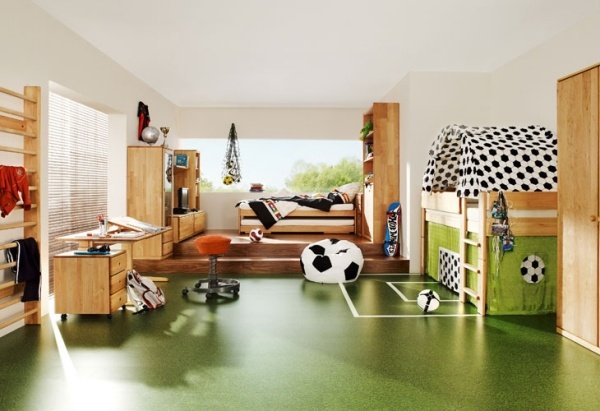barnrumstema idéer för barnrum som dekorerar fotboll