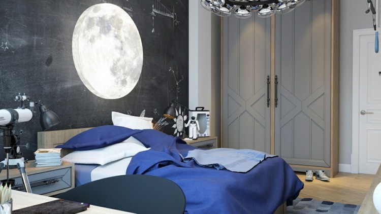 barnrum med en lekfull design väggljus mån garderob ladugård