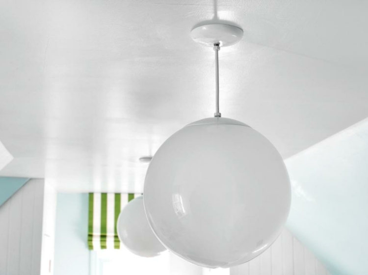 Barnrums tak design retro stil lampa boll vit takbelysning