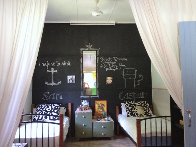 barnrum-dekoration-pojkar-rum-svart-vägg-färg-tavla-färg