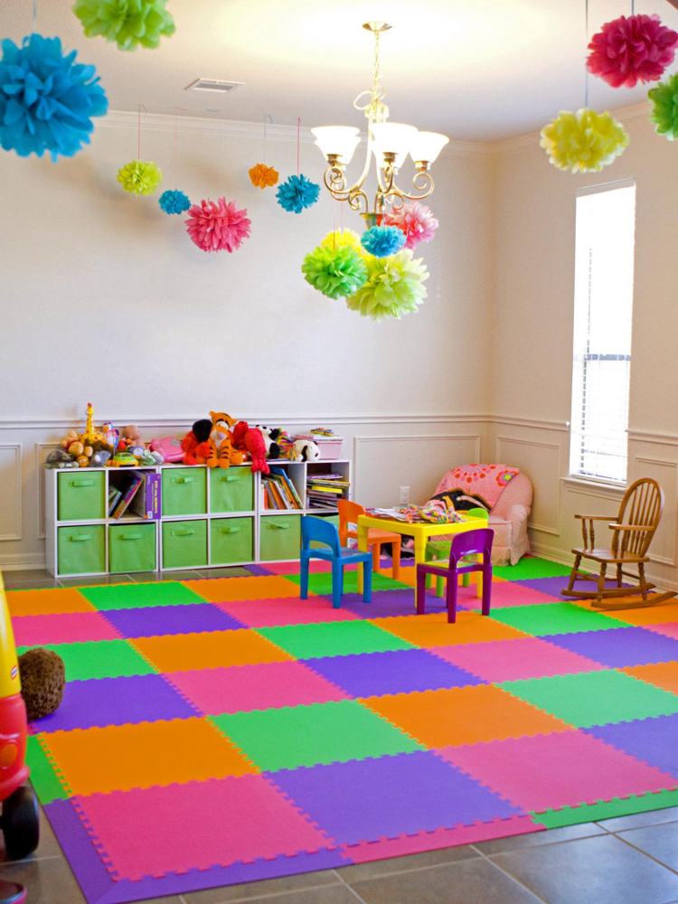 Barnrumsmöbler-dekoration-golv-matta-matta-barnbordsspel