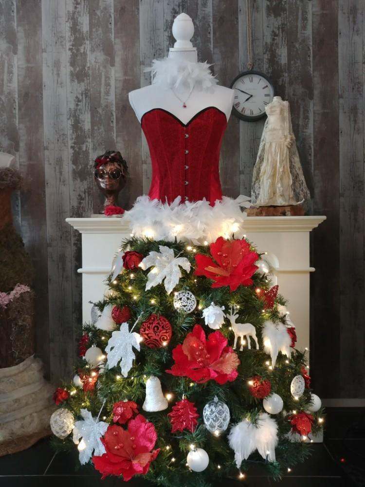 tinker klänning från gran grenar dekorera juldekoration original