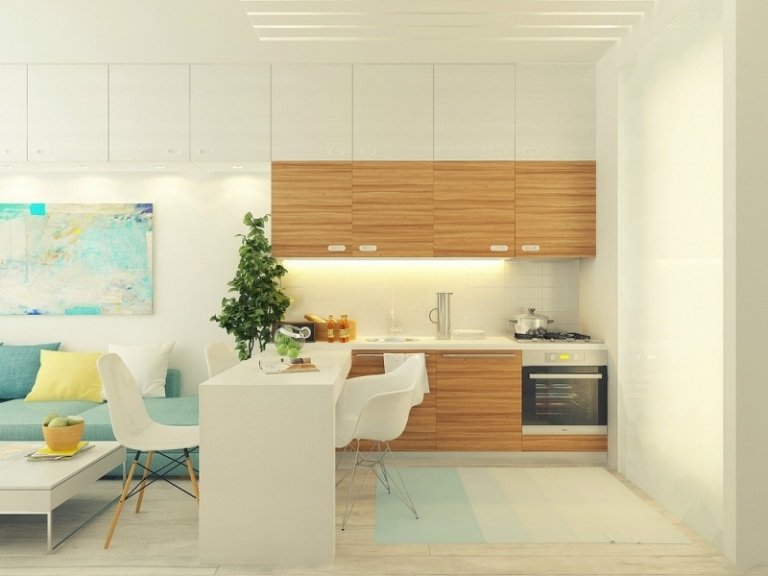 äta-i-kök-modern-trä-look-vit-bänkskiva-matbord-rumsavdelare