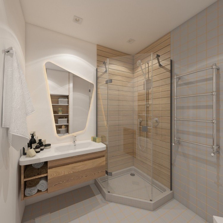 liten-lägenhet-inredning-30sqm-badrum-dusch-skåp-hörn-moderna